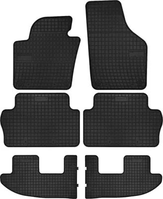 Produktbild von Gummi-Fußmatten für Seat Alhambra II 2010-2018 (Minivan) – Schwarz, passgenau – Wielganizator SolidPRO