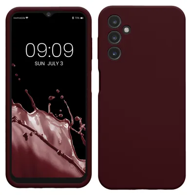 Produktbild von kwmobile Hülle kompatibel mit Samsung Galaxy A14 5G - Hülle Silikon gummiert - Handyhülle - Handy Case in Bordeaux Violett