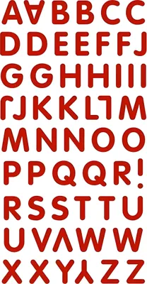 Produktbild von HEYDA 203780623 Stick-On's-Mix Buchstaben 75 x 165 cm rot
