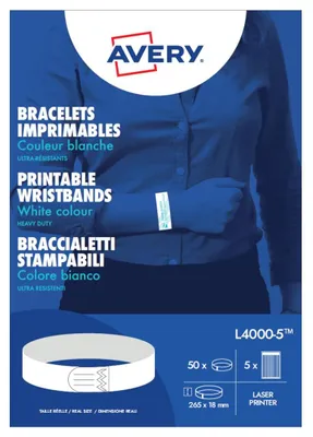 Obrázok produktu pre Avery L4000-5 Štítok na tlačiareň biely Samolepiaci štítok na tlačiareň