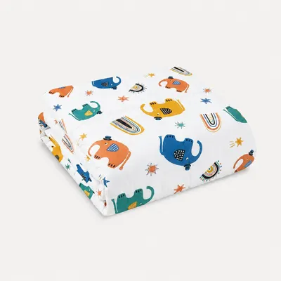 Produktbild von Gewichtsdecke für Kinder aus 100% Baumwolle, Edition "Elefant"  - 2,5 KG / 90x120cm - Gewichtete Decke