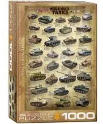 Zdjęcie produktu dla Puzzle 1000 World War II Tanks 6000-0388