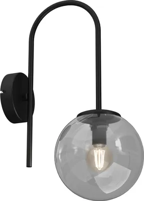 Zdjęcie produktu dla Kinkiet ścienny czarny szklana dymiona kula Cambridge 1xE14 15W Luminex