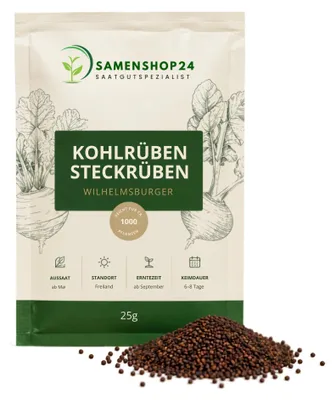 Produktbild von Kohlrüben Steckrüben Wilhelmsburger 25g, robust & ertragreich