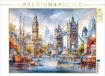 Produktbild von CALVENDO Puzzle London - Tower Bridge | 1000 Teile Lege-Größe 64x48cm Foto-Puzzle für glückliche Stunden
