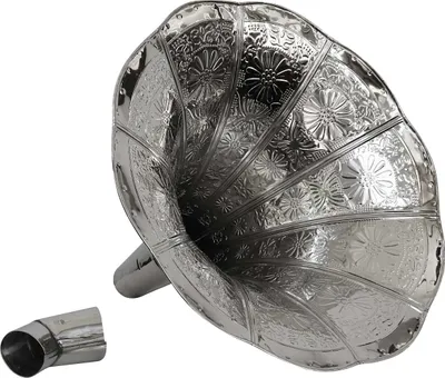 Produktbild von Trichter Grammophon Horn silberfarben im antik Stil gramophone (C)