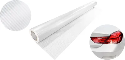 Produktbild von Carbon Folie 150x1500 cm - Carbon 3D Weiß - Carbonfolie matt mit Luftkanal-Kleber und UV-Schutz - Selbstklebend Autofolie für Innen und Außen - Auto Folierung für Tuning - Carwrappingfolie