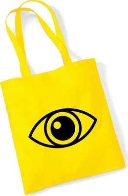 Produktbild von Huuraa Jutebeutel Auge Eye 10 Liter Yellow Baumwolle Tasche Geschenkidee