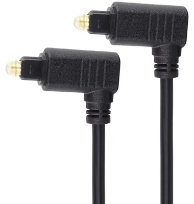 Obrázok produktu pre Optický kábel Toslink 90° - Toslink 90°, OD:4mm, 1m