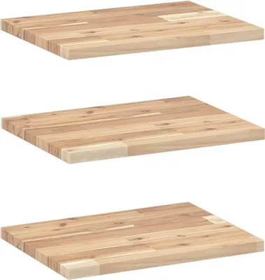 Produktbild von vidaXL Schweberegale 3 Stk. 60x30x2 cm Massivholz Akazie Unbehandelt