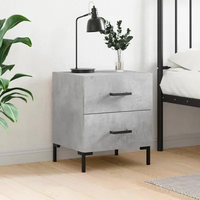 Zdjęcie produktu dla vidaXL Stolik nocny betonowy szary 40x35x47,5 cm materiał drewnopochodny