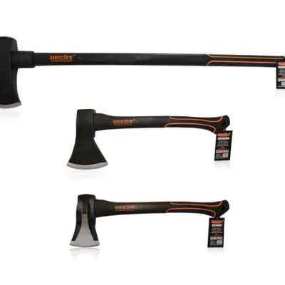 Produktbild von HECHT Axt 3er Set | 40cm Beil | 55cm Spaltbeil | 85cm Spaltaxt | Set 2 | Fiberglaskern