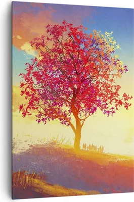 Produktbild von Bild auf Leinwand - Leinwandbild - Einteilig - Baum Wiese Feld - 70x100cm - Wand Bild - Wanddeko - Wandbilder - Leinwanddruck - Kunstdruck - Wanddekoration - Leinwand bilder - Wandbild - PA70x100-3715