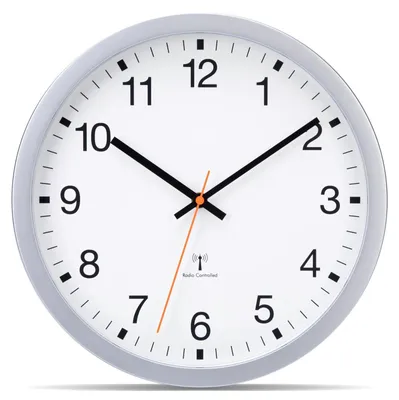Productafbeelding van Wandklok - Radiogestuurd, Stil zonder Tikken, 30 cm
