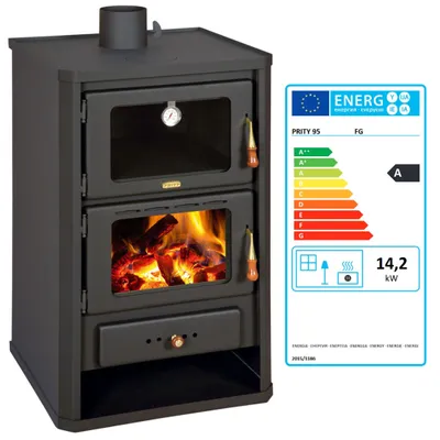 Produktbild von EEK A - Holzofen PRITY FG 14,2 kW mit Backofen Kaminofen Heizen Kochen