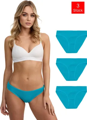 Produktbild von Tazzio Damen Slip 3er-Pack F941 (Türkis, S)