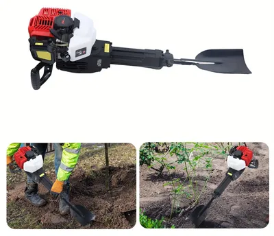 Immagine prodotto di Trapano per alberi - Trapano per terreno - Trapano per piantare - Martello demolitore - Escavatore - Motore a benzina a 2 tempi da 52cc