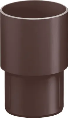 Produktbild von INEFA Fallrohr Verbinder, PVC DN100 / 100mm Dunkelbraun Ablaufrohrverbinder Dachrinnenzubehör, einfache Steckmontage,  Germany