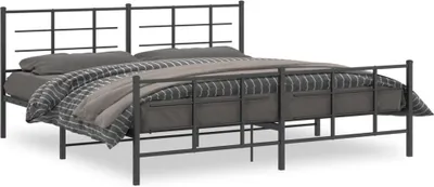 Imagen del producto de Maison Exclusive: Estructura de cama con cabecero y piecero de metal , 193x203 cm