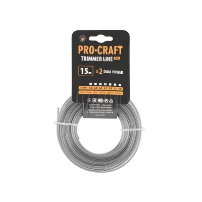 Obrázek produktu pro Struna žací (s výstuhou) (2.7mm) (15m) hvězda PROCRAFT ZI/J-2.7/15