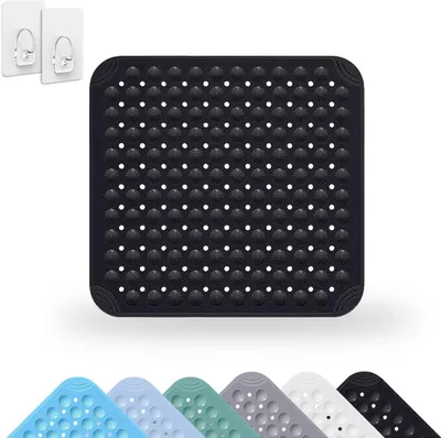 Obrázok produktu pre Sprchová rohož 48 x 48 cm, štvorcová, PVC, protišmyková, s prísavkami, do kúpeľne