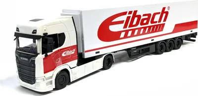 Produktbild von Bburago 18-31468E StreetFire - Modelltruck - Scania mit Auflieger Eibach (Maßstab 1:43)