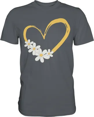 Produktbild von Gänseblümchen Herz Garten Shirt Gärtner – Dark Grey / S