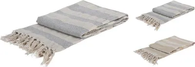 Produktbild von Decke mit Quasten Baumwolle 130 x 170 cm blau