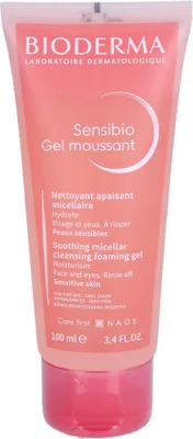 Produktbild von Bioderma Sensibio, Reinigungsgel, Frauen, Empflindliche Haut, Anti-Reizung, Wirkt beruhigend, Reinigend, Feuchtigkeitsspendend, Feuchtigkeitsspendend, Beruhigend, Pumpenflasche, Seife