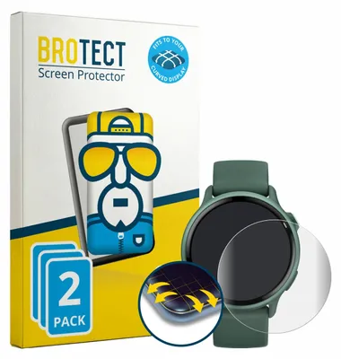 Produktbild von 2x BROTECT Fullscreen Schutzfolie für Garmin vivoactive 6 Displayschutz Folie Fullcover Klar Transparent
