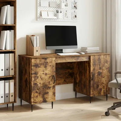 Immagine prodotto di vidaXL Scrivania in legno effetto noce, 142,5 x 50 x 75 cm