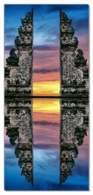 Produktbild von Türtapete Türposter Tempeltor im Sonnenuntergang - Größe: 93 x 205 cm