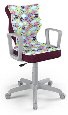 Obrázok produktu pre Kreslo pre deti a tínedžerov, ergonomická stolička k písaciemu stolu, vhodné pre výšku 159-188 cm, farba: sivá (STORIA 32)