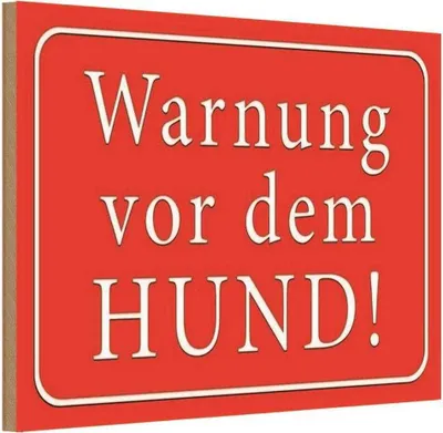 Produktbild von vianmo Holzschild 20x30 cm Warnung vor dem Hund Tier Haustier