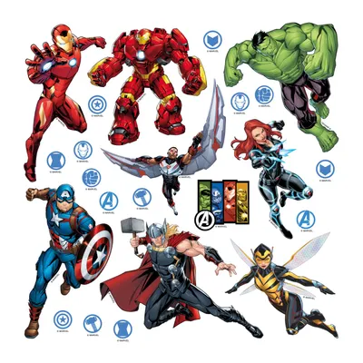 Immagine prodotto di Sanders & Sanders murale The Avengers blu, rosso e verde - 600953 - 0,3 x 0,3 m