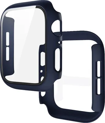Produktbild von Stravo Case für Apple Watch Series 11/10 46 mm – Hartschale mit Displayabdeckung, passgenaues Design – Mitternachtsblau