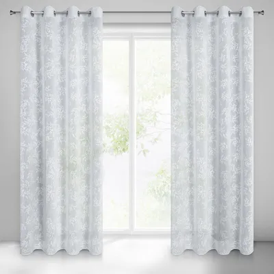 Zdjęcie produktu dla Eurofirany 409001, Przezroczysty, Szary, Wzór, Poliester, Oczko, 130 g/m²