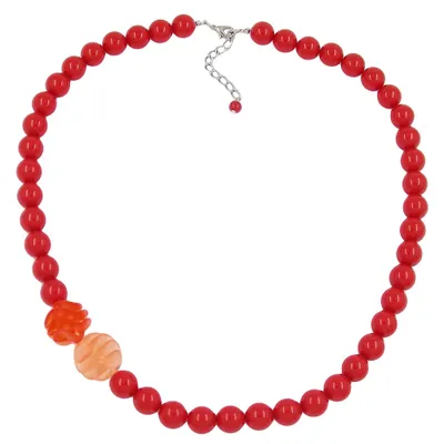 Produktbild von Kette Perlen 12mm rot Spirale rot rot 12mm