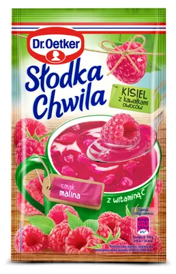 Productafbeelding van Dr. Oetker Słodka Chwila, frambozenvla met fruit, 31,5g