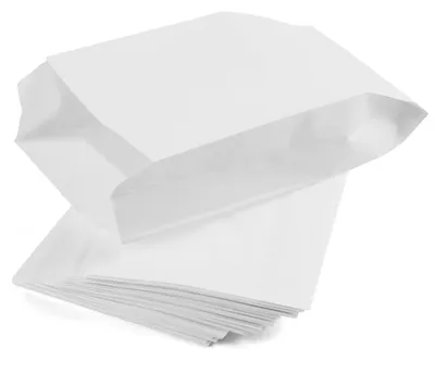 Papiertüten weiß, 50 Stück, 15x27x6 cm, Kraftpapier, Geschenkbeutel