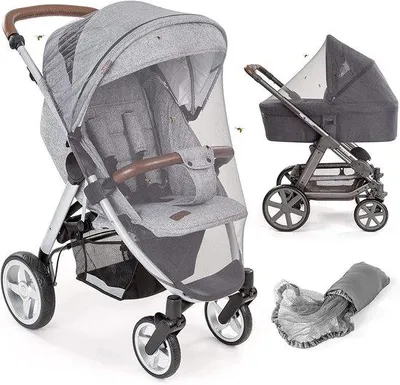 Produktbild von Famanu Insektenschutznetz für Kinderwagen und Buggy - feinmaschig und reißfest mit Tasche