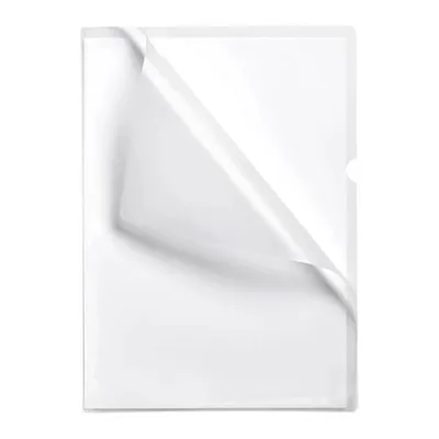 Produktbild von Sichthülle A4, oben und rechts offen, Daumenstanzung,transparent