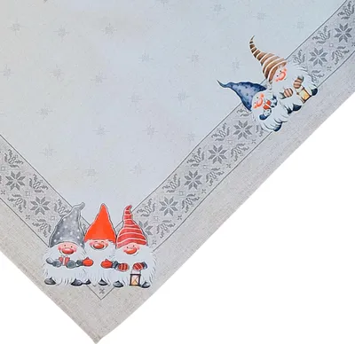 Produktbild von 85x85 cm Tischtuch Weihnachten mit lustigen Weihnachtswichteln