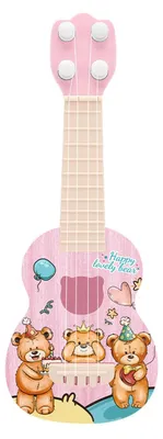Imagen del producto de Dailygoody - Ukelele Mini para Bebés - Instrumento musical para niños - Fácil de aprender - Diseño de osito - Juguete educativo - Perfecto para los más pequeños...