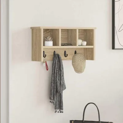 Obrázok produktu pre Maison Exclusive – Nástenný nočný stolík z dubového dreva Sonoma, 50 x 16 x 26 cm