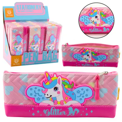 Obrázok produktu pre Školská súprava peračníka s jednorožcom ružovým 20 x 8,5 cm