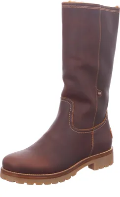 A single brown boot is shown against a white background.