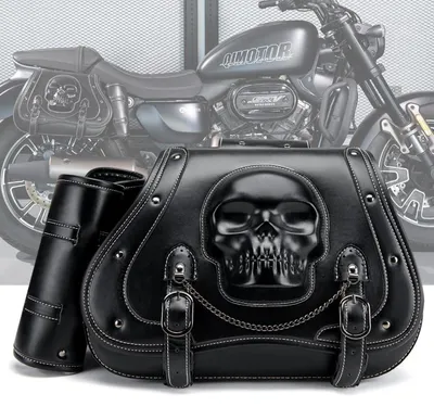 Obrázek produktu pro Motocyklová brašna na sedlo, objem 30 litrů, umělá kůže, vodotěsná, s držákem na láhve, univerzální, vhodná pro motocykly značek Harley Davidson, Honda, Yamaha, Kawasaki