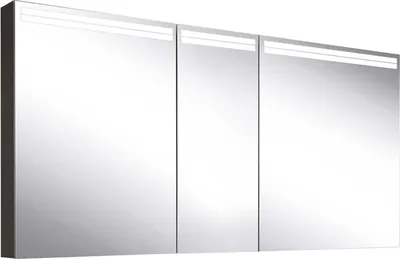 Image de Schneider ARANGA TW Armoire de toilette avec éclairage, 3 portes 60/30/60cm, 1495x120x700mm, bandeaux lumineux en haut, 160.550.01.41