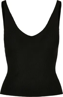 Immagine prodotto di Urban Classics - Top da donna in maglia a coste nero - M